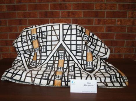 Ubiegłoroczna pamiątka, która wygrała konkurs - koc Mur pruski.